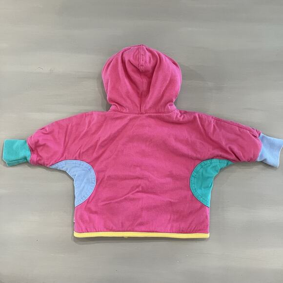 Vintage 90s Gymboree Baby Girl Snap Up Jacket Colorblock Rainbow Tag Infant - Picture 3 of 6
